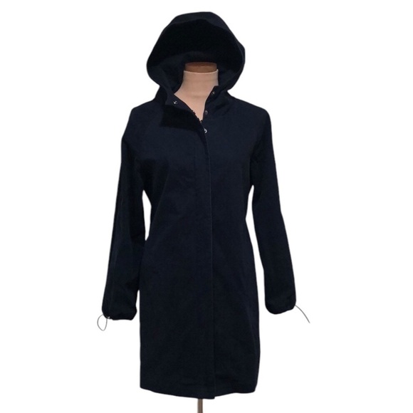 Lafayette 148 New York Jacket Size Medium Navy aBlue Cotton - Picture 1 of 13